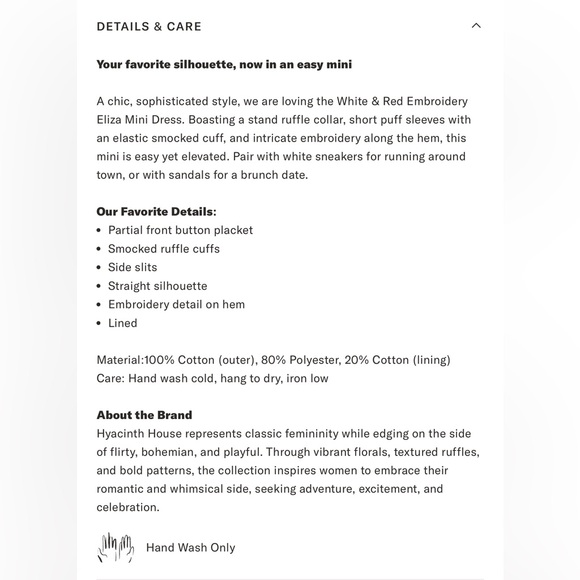 Hyacinth House White & Red Embroidered Eliza Mini Dress - Picture 7 of 14